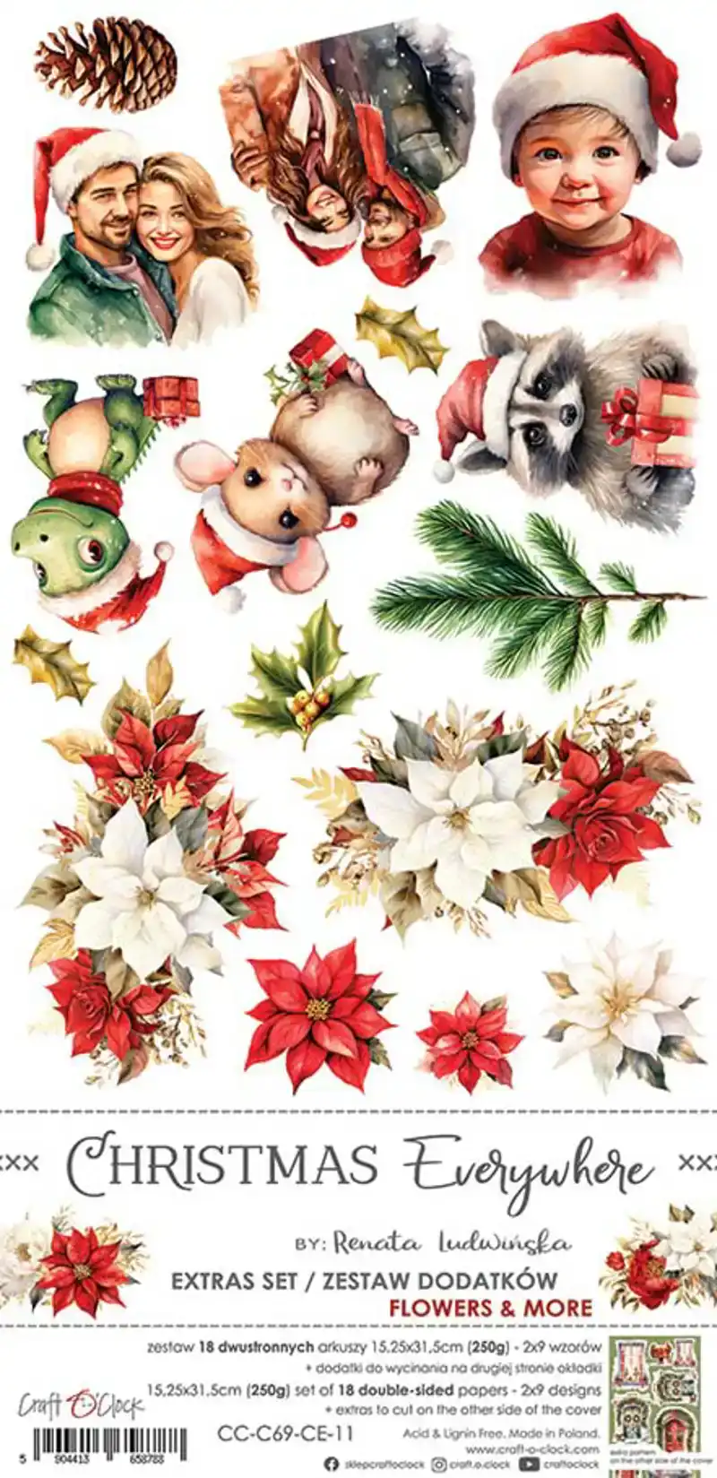 Craft O Clock Christmas Everywhere Extra set Flowers