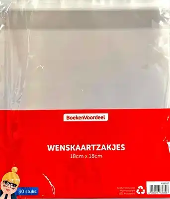 Wenskaartzakjes 18x18cm 30st