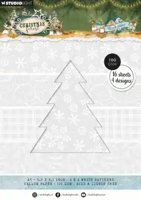Studio Light Christmas Forest Vellum Papierblok Achtergronden