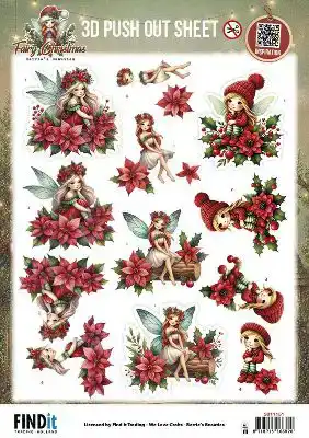 Berries Beauties - Fairy Christmas 3D Pushout sheet