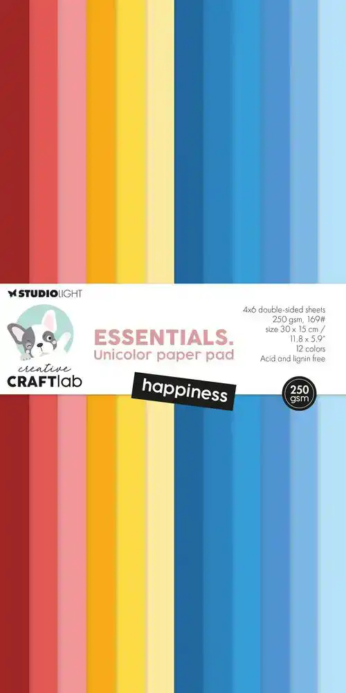 Creative Craftlab Essentials Unicolor Paper Pad Happiness