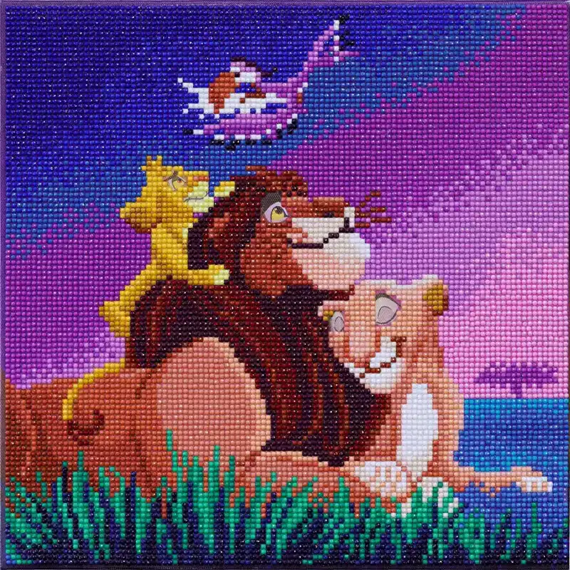 Crystal art kit partial diamond painting Lion King 30x30cm