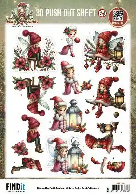Berries Beauties Fairy Christmas 3D Pushout sheet