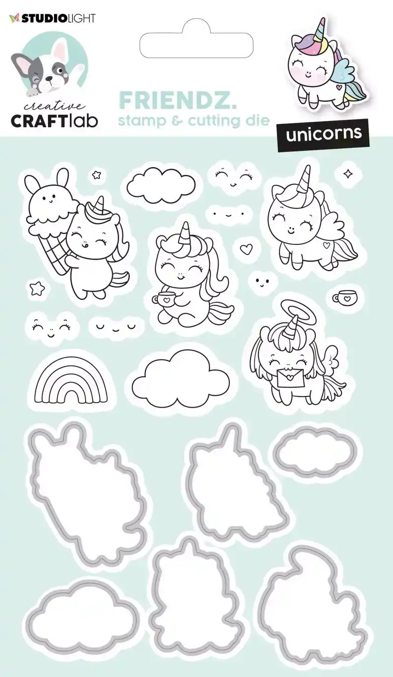 Creative Craftlab Unicorns Stempel en snijmallen set