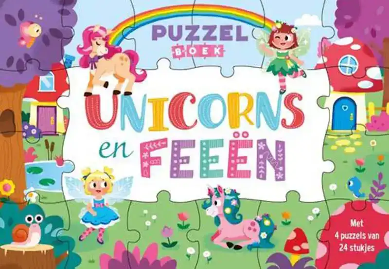 Unicorns en feeën Puzzelboek