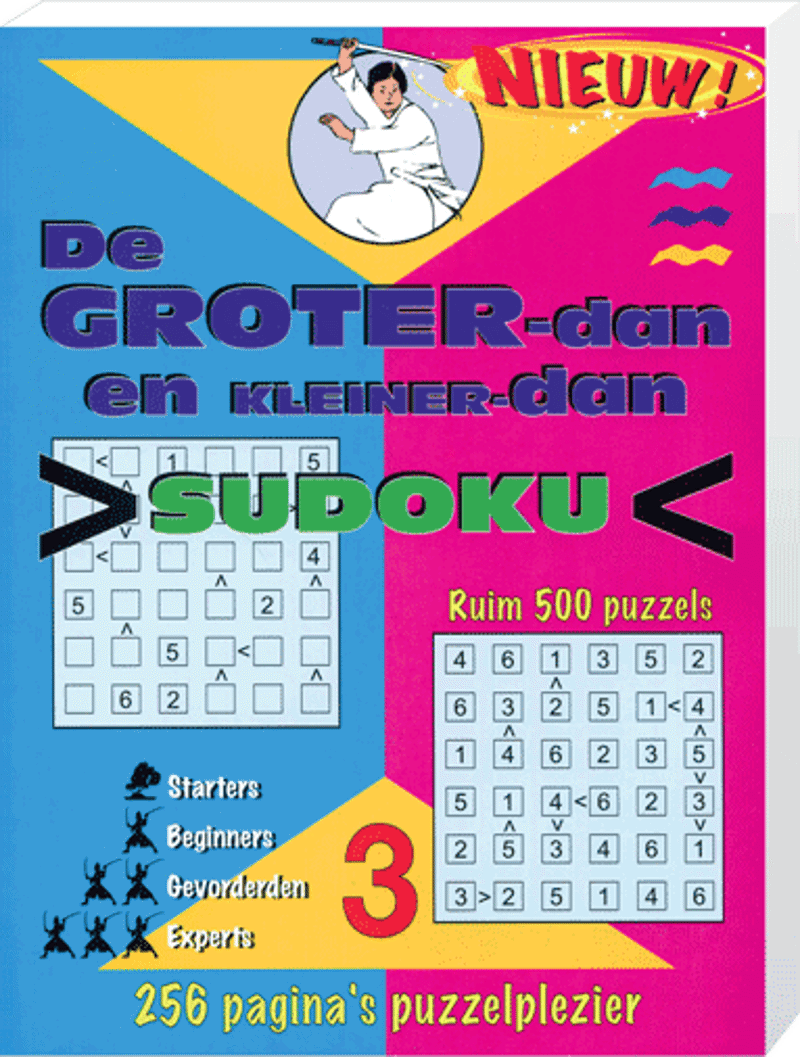 Groter dan kleiner dan Sudoku 3