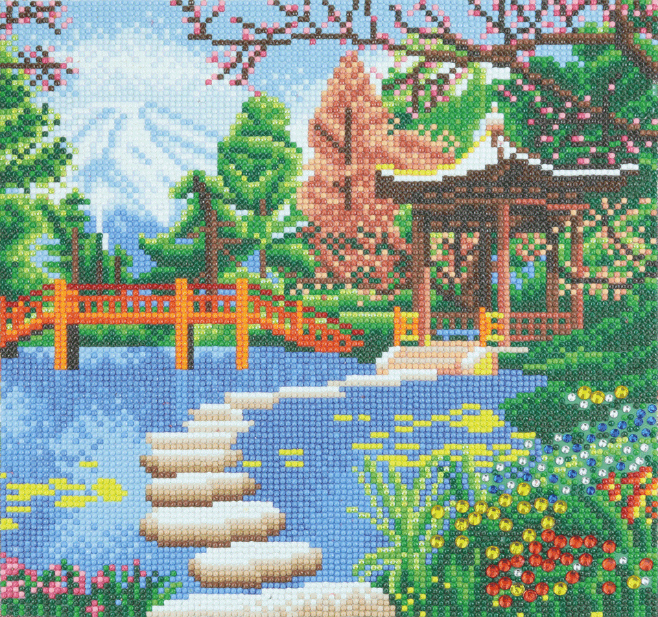 Frames crystal art kit Gardens of Fuji 30x30cm full