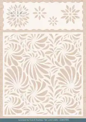 Stencil - Card Deco Essentials - Purple Blossom - Flowers - A5