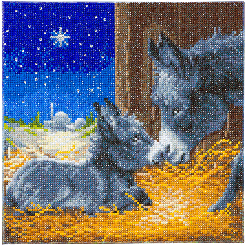 Framed crystal art kit ezeltjes