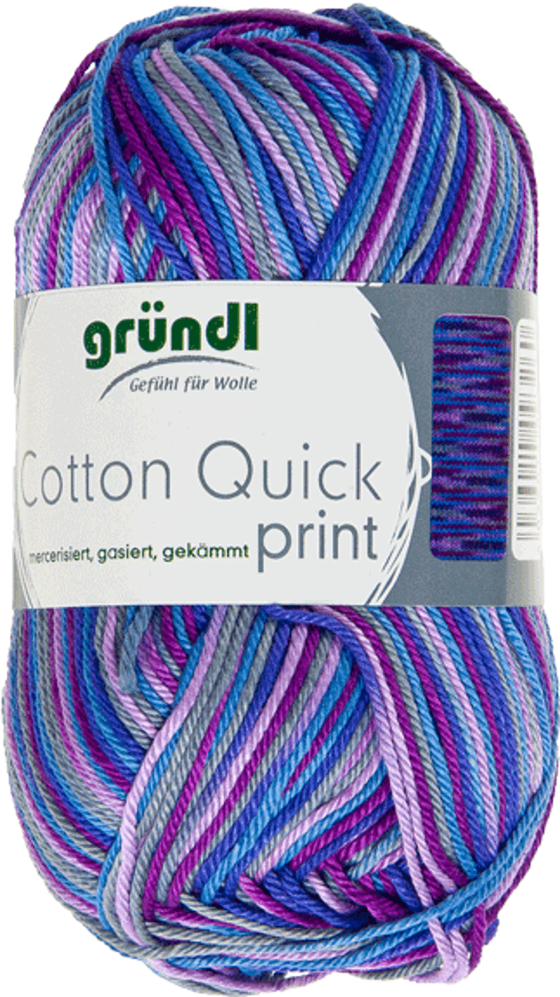 Brei- en haakkatoen Cotton Quick Print 171 Aubergine Multicolor 50 gram