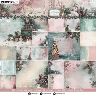 JMA Designer Paper Pad Backgrounds Christmas Blush