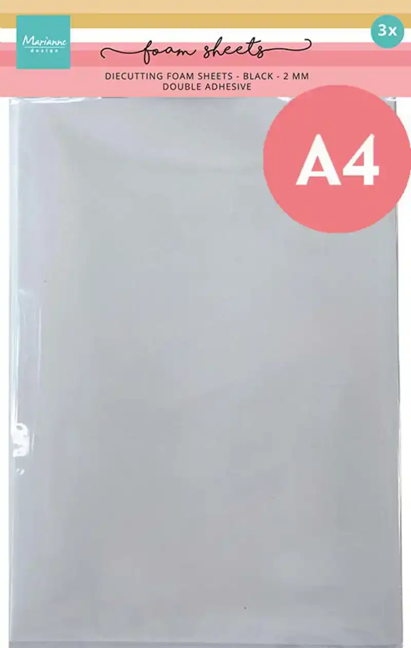 Marianne Design Foam sheets A4 zwart 2mm