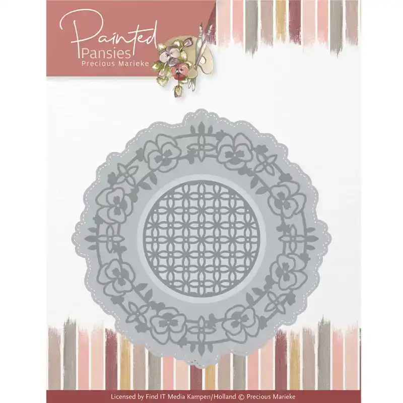 PM Painted pansies snijmal pansies circle