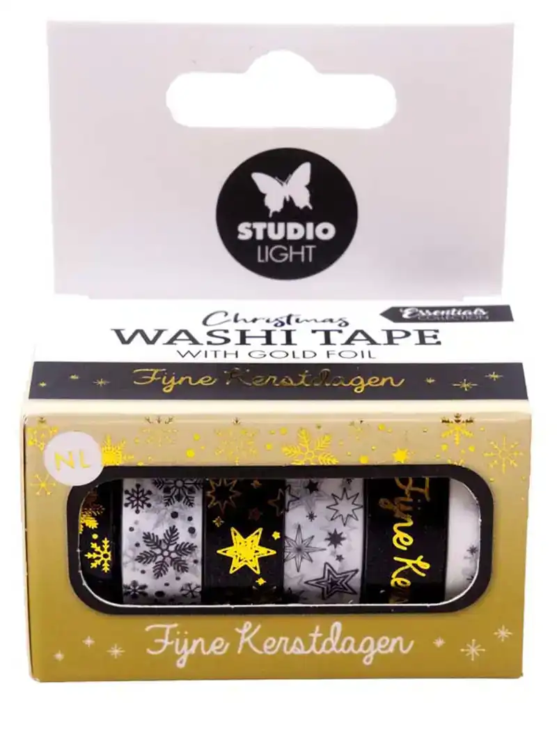 Studio Light washi tape black/white/gold
