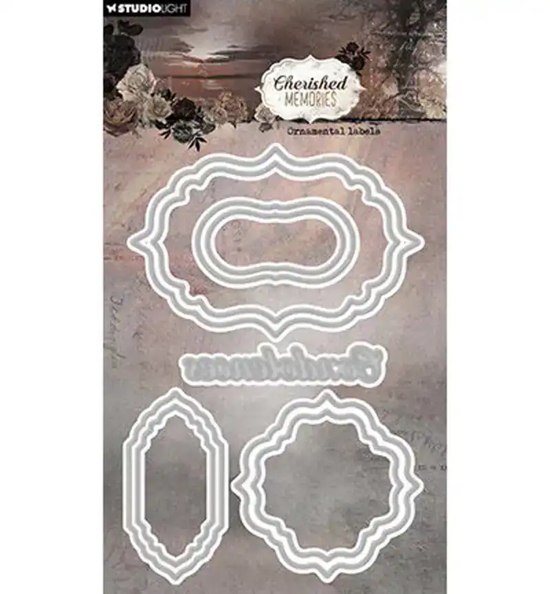 Cherished memories snijmal ornamental labels