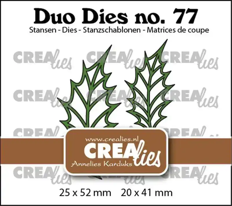 Crealies Duo Dies no. 77, Blaadjes 22 Open Hulstblaadjes