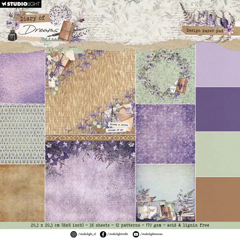 Design Paper pad Background - Diary of dreams nr. 295