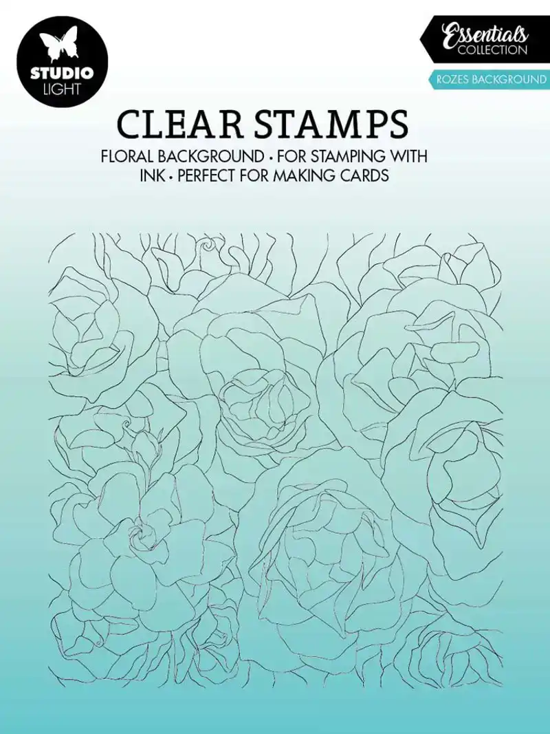 Studio Light Clear Stamp Rozes Background