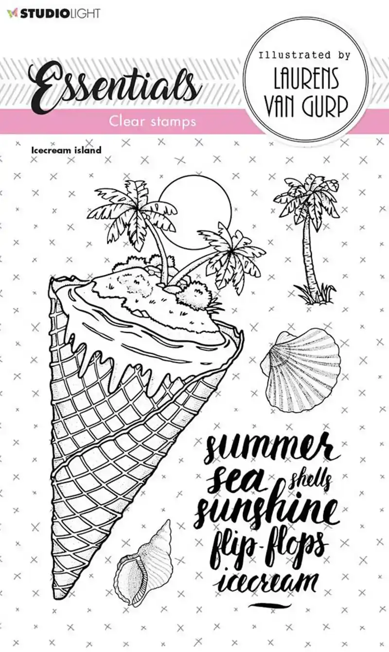 Clear stamp icecream island Studio Light nr.259