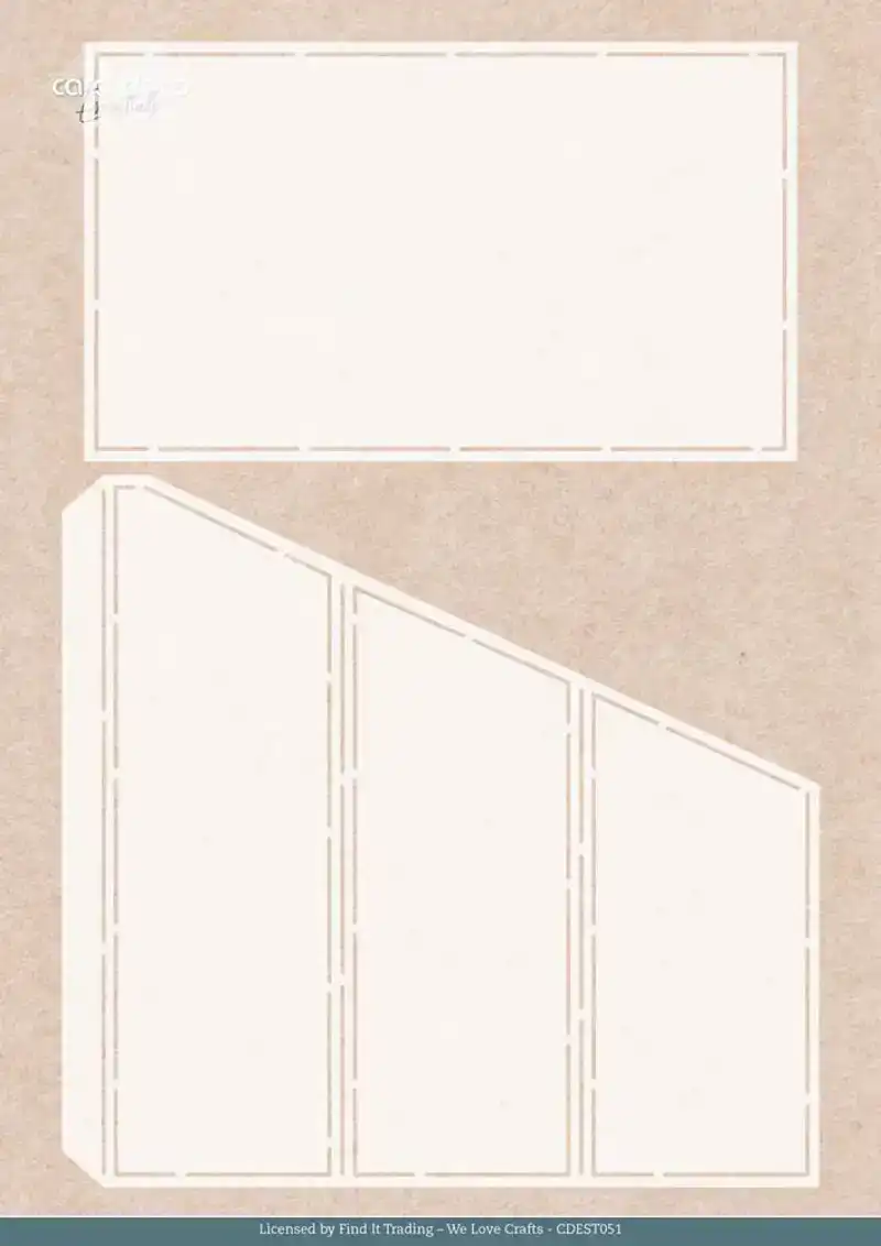 Card deco essentials stencil Hygge Harmony Tryptich A4
