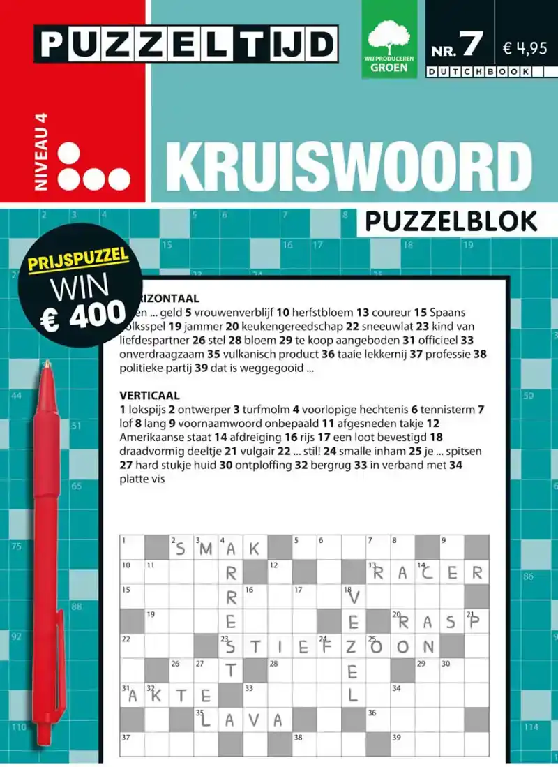 Puzzelblok Kruiswoord 4 punt nr7