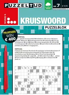 Puzzelblok Kruiswoord 4 punt nr7