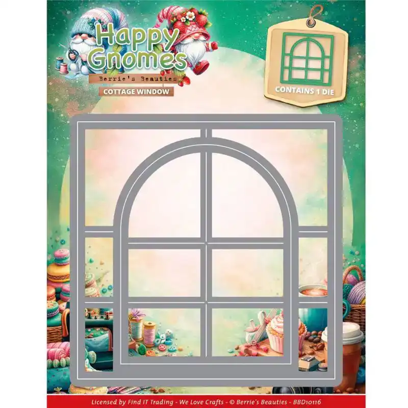 Snijmal Berries Beauties Happy Gnomes Cottage Window