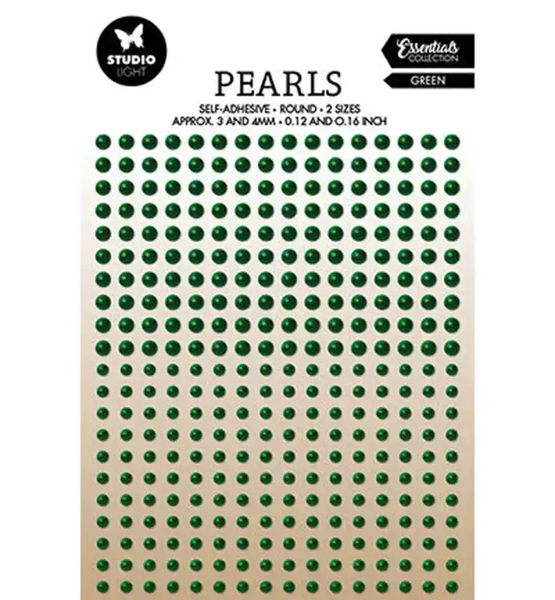 SL Self-Adhesive Pearls Green