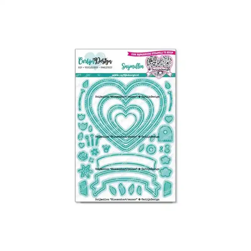 Carlijn Design Bloemenhart Banner snijmallen