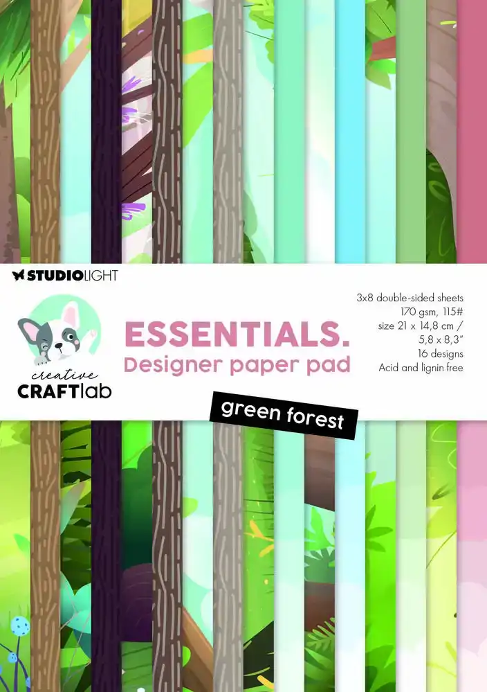 Creative Craftlab Essentials Designer Paper Pad Green forest