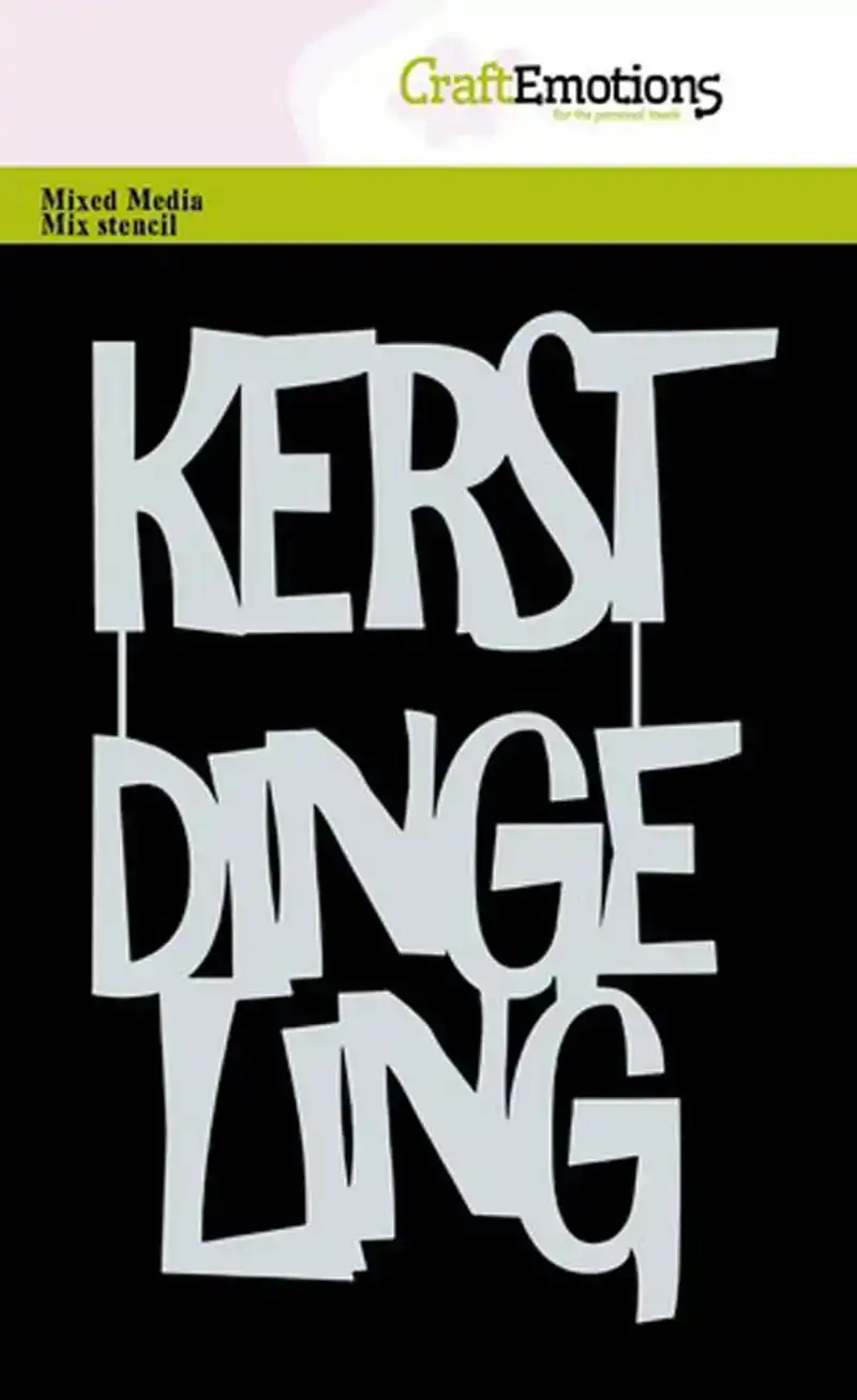 Craftemotions Mask stencil tekst kerst A6
