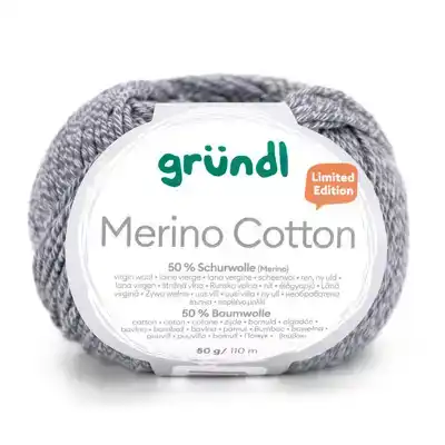 Merino katoen donker grijs