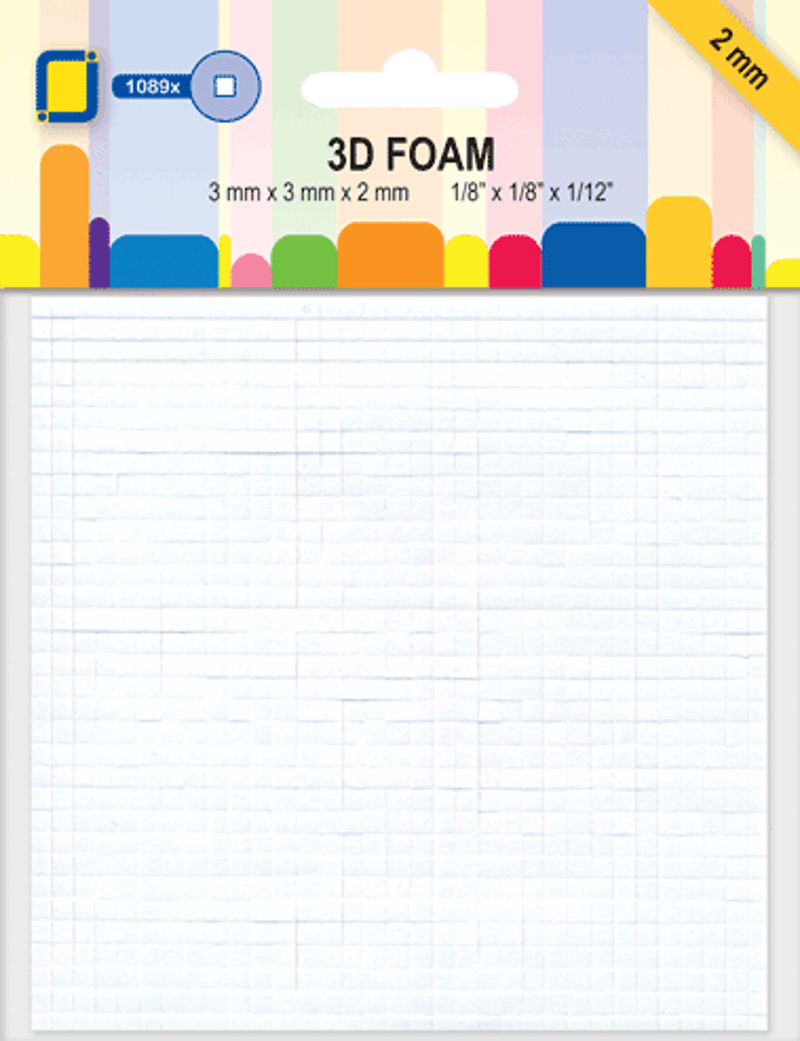3D Foamblokjes 3x3x2mm