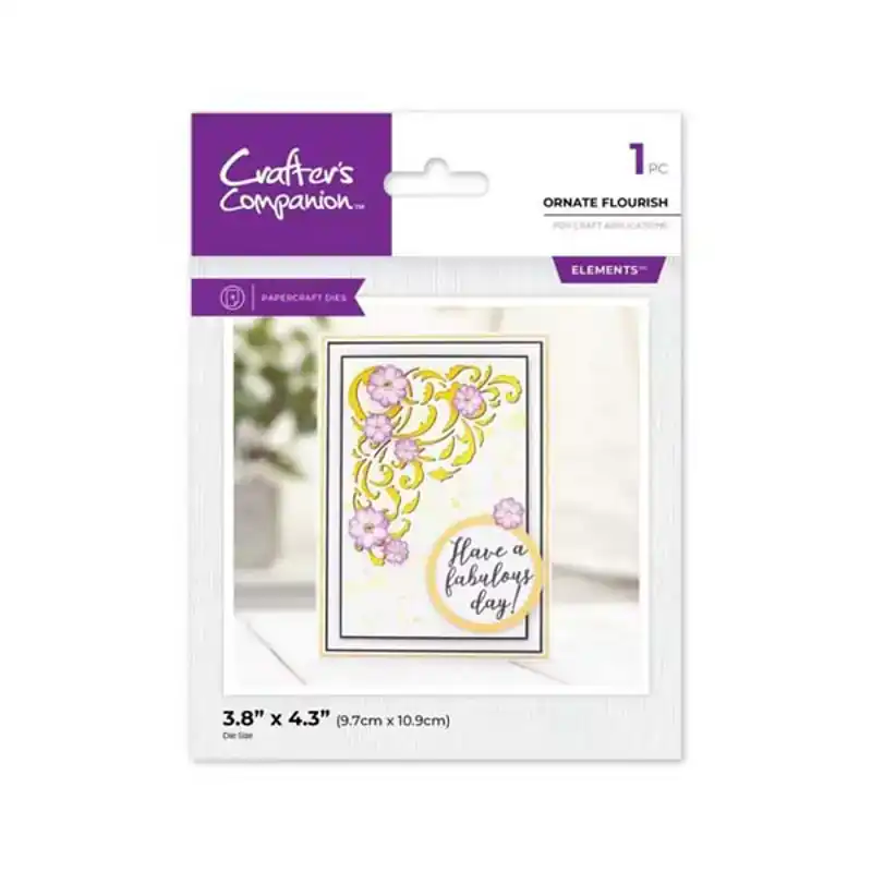 Snijmal elements - Ornate flourish- floral corner