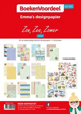 Emma's papierset 015 Zon, Zee, Zomer
