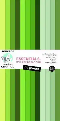 Creative Craftlab Essentials Unicolor Paper Pad All greens