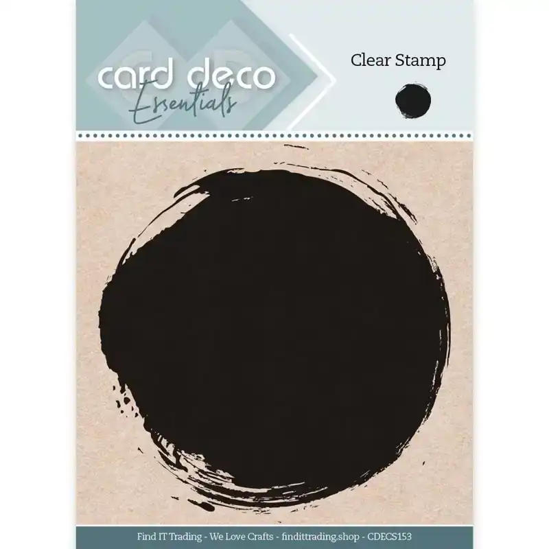 Clear stamp paint blob card deco