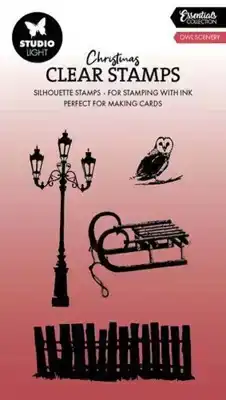 Studio Light clear stamp Owl scenery