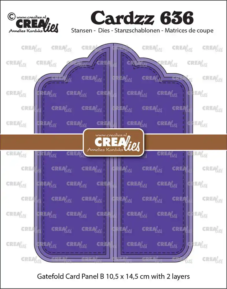 Crealies Cardzz Snijmal no. 636, Gatefold card Paneel B