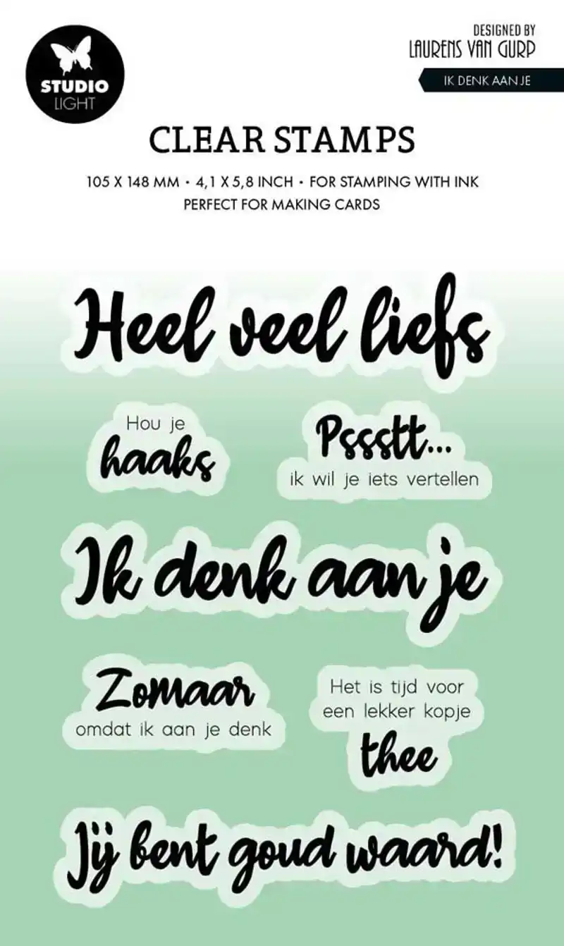 By Laurens Clear Stamp Ik denk aan je