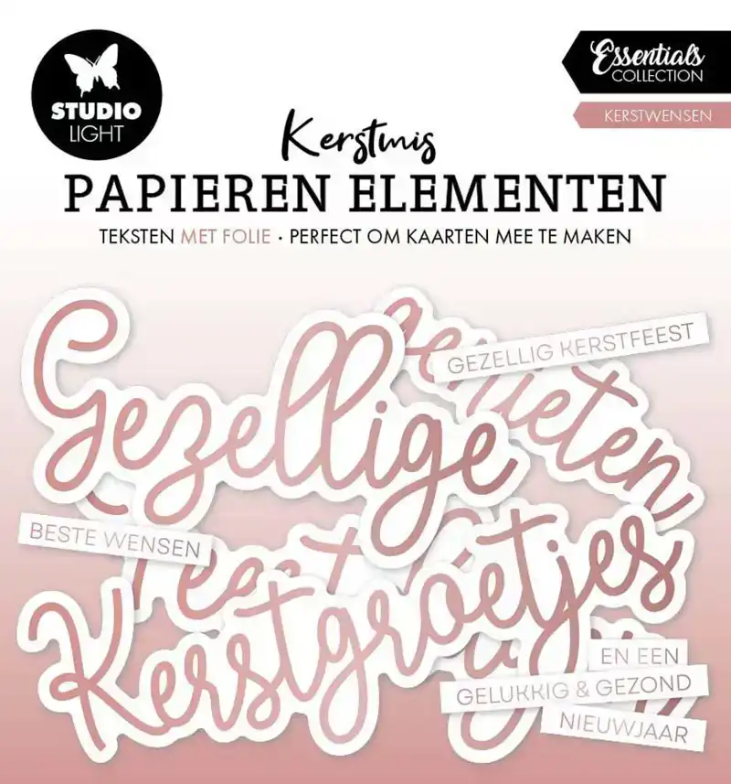 Studio Light paper elements rosegold nederlandse teksten