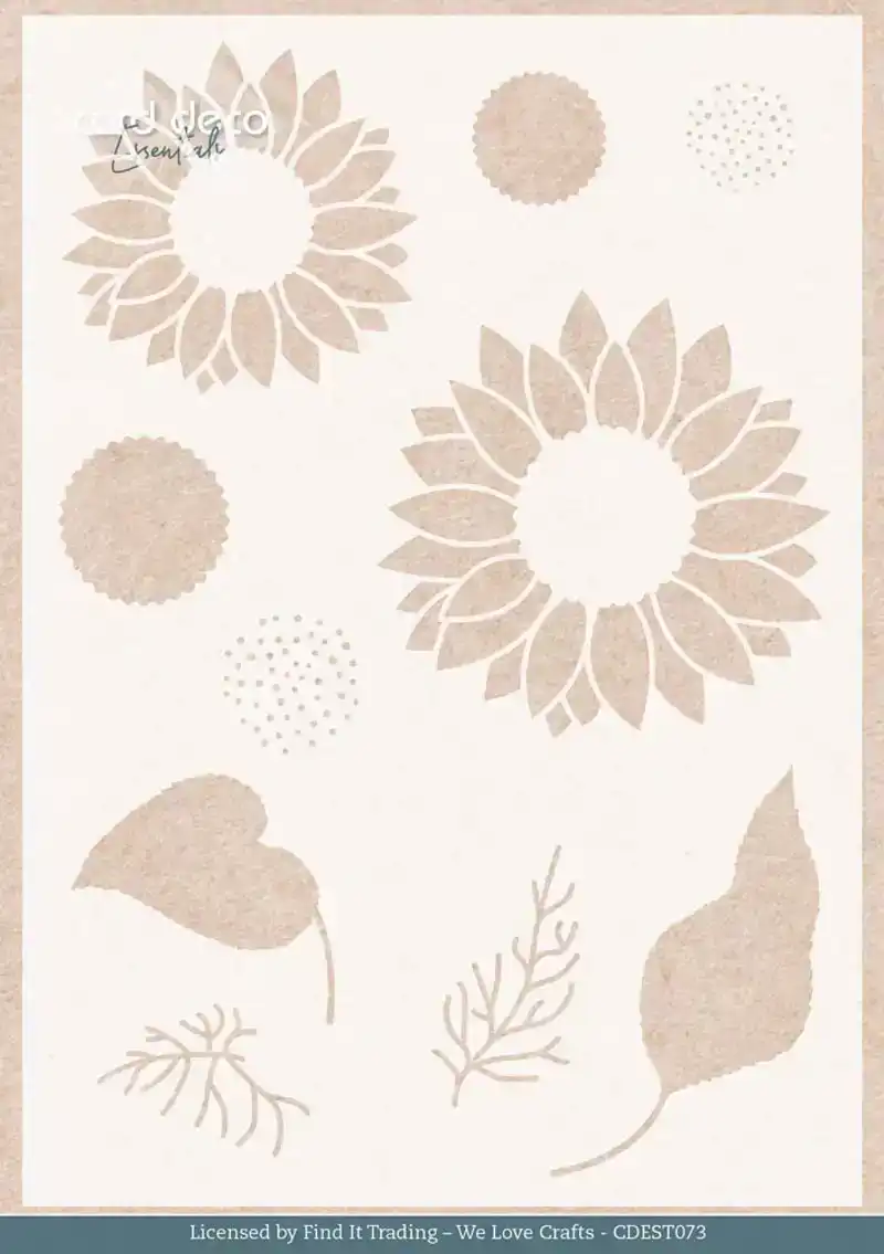 Stencil - Card Deco Essentials - Blooming Sun - Blooming Sun