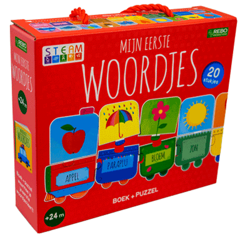 Mijn eerste woordjes puzzeltrein met boek