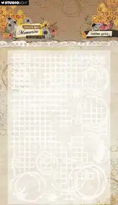 Sweet bee memories Embossing folder coffee grid