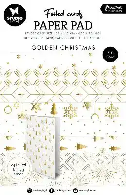 Studio Light Essentials Foiled Cards Gold patterns