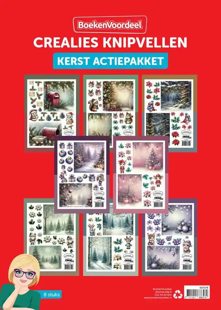 Crealies Knipvelset Kerst 8 vellen