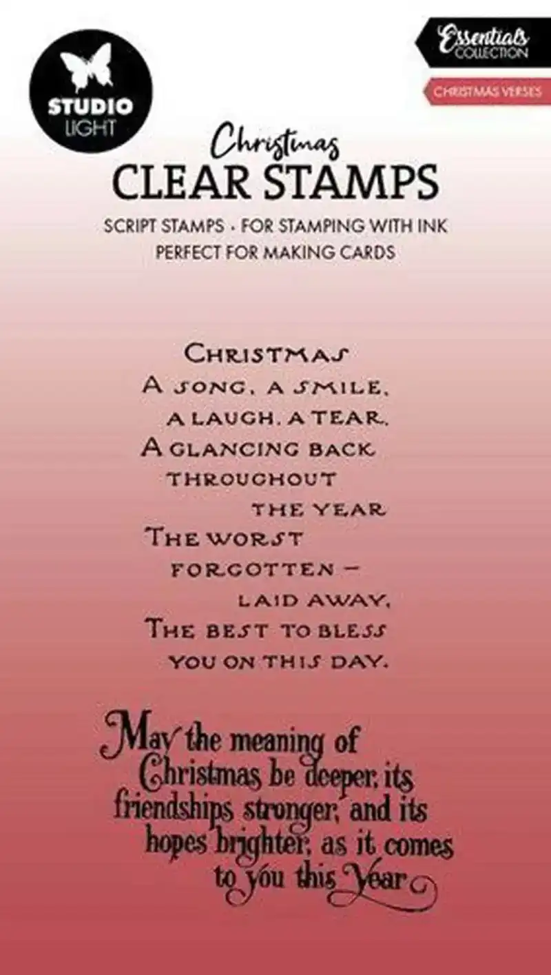 Studio light clear stamp Christmas verses
