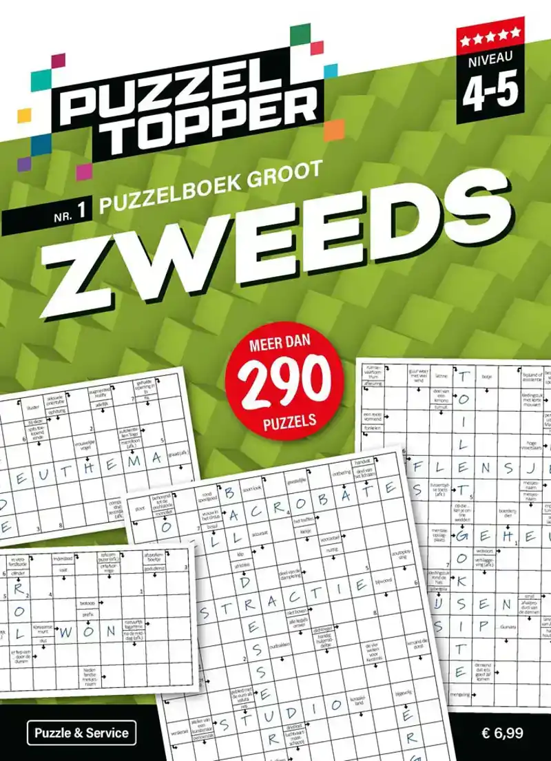 Puzzelboek groot Zweeds 4-5 punt nr1