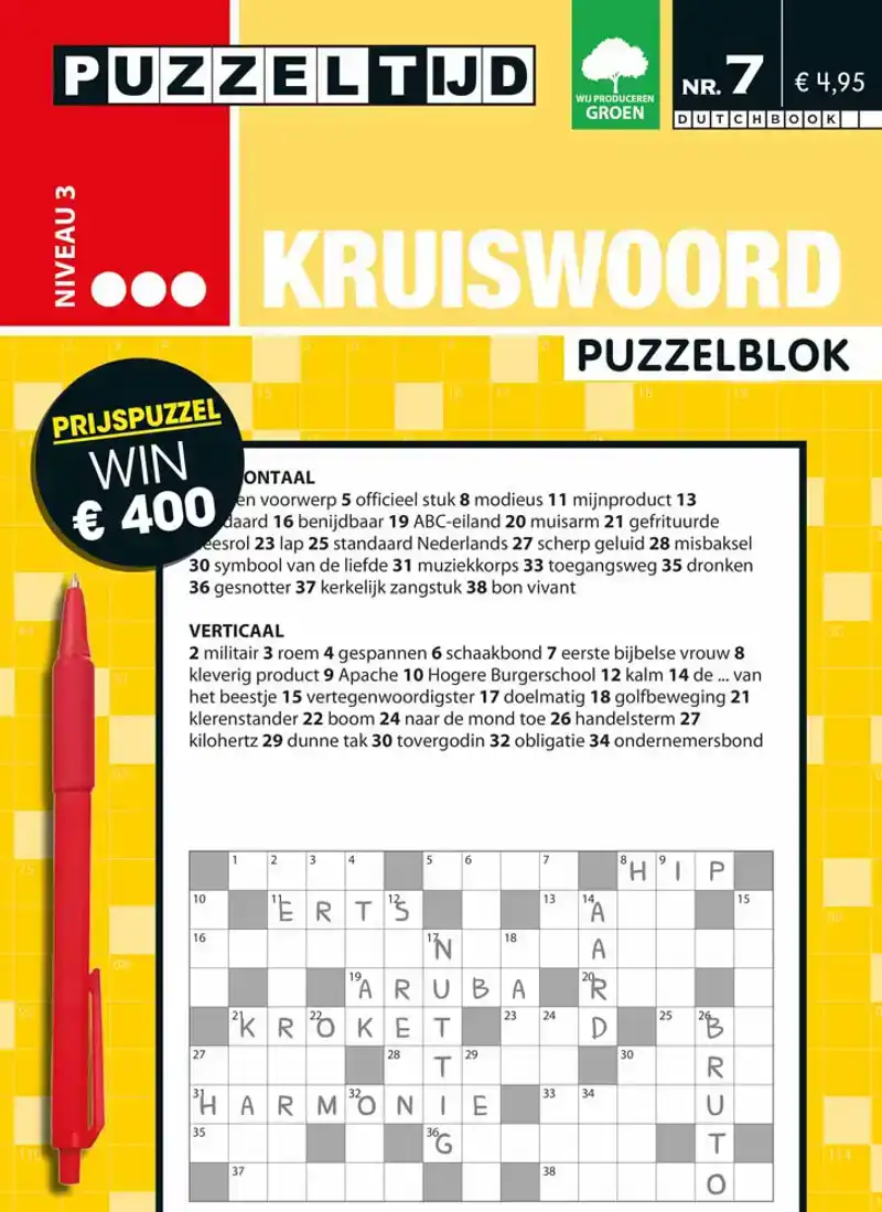 Puzzelblok Kruiswoord 3 punt nr 7