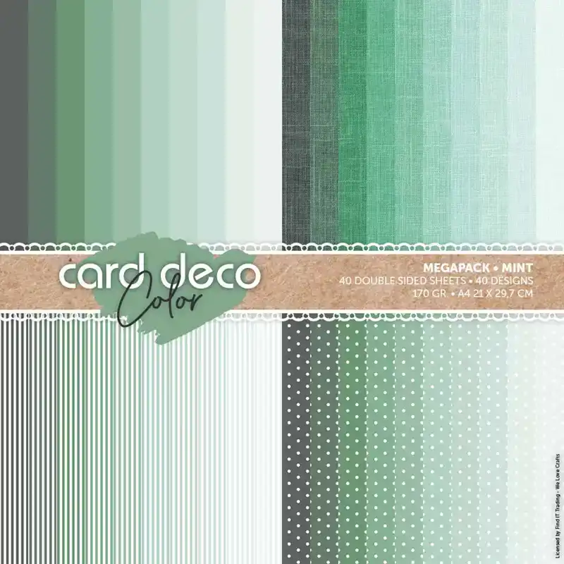 Card Deco color paperpack Megapack Mint